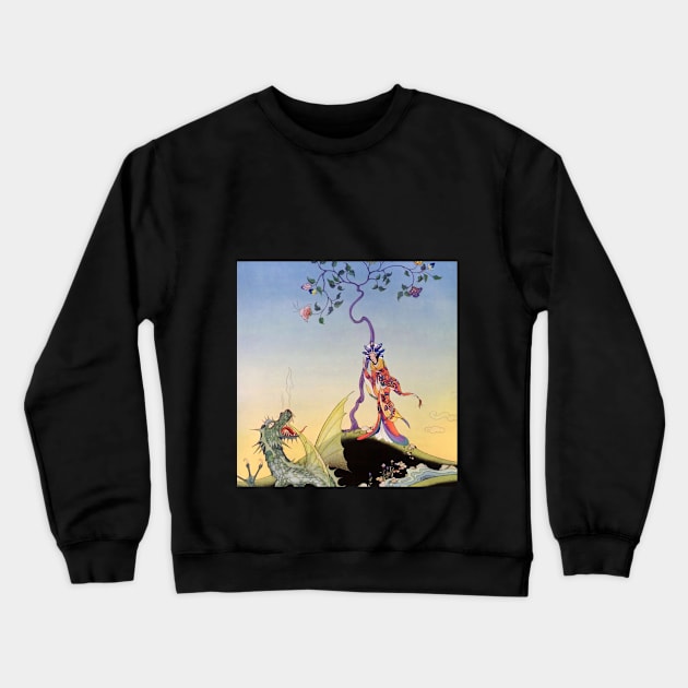 Arabian Great Serpent illustration Crewneck Sweatshirt by CozyCanvas